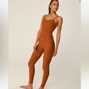 Beyond Yoga Uplevel Spacedye jumpsuit in warm clay heather - size m